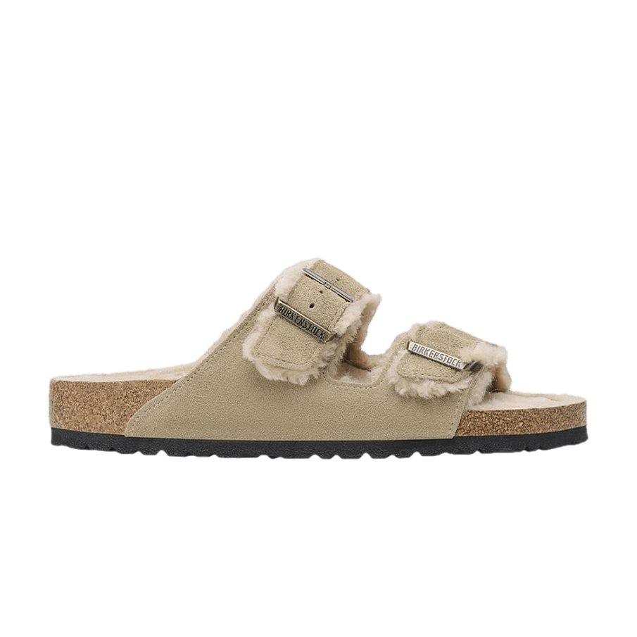 Фото № 1 с приближением к товару «‎Birkenstock Women's Arizona Shearling Suede Leather Taupe»
