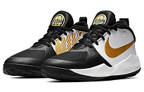 Фото № 3 с приближением к товару «‎Nike Team Hustle D 9 (GS) basketball shoes BlackWhiteGold»