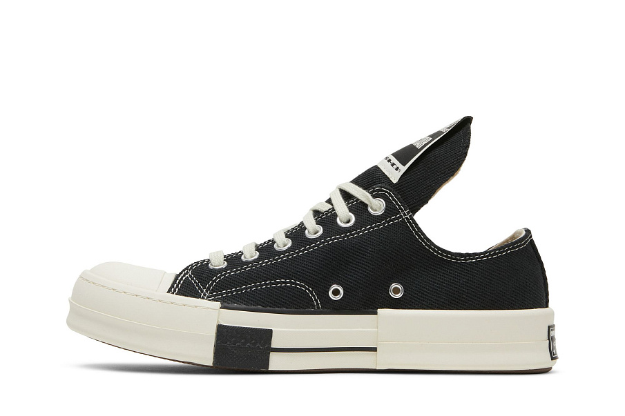 Фото № 4 с приближением к товару «‎Rick Owens x Converse DRKSHDW DRKSTAR Chuck 70 Low Black»