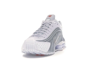 Nike Shox R4 White Metallic Silver - 4