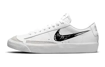Nike Blazer Low '77 GS 'Sketch - White Black' (DM7819-100) - 1
