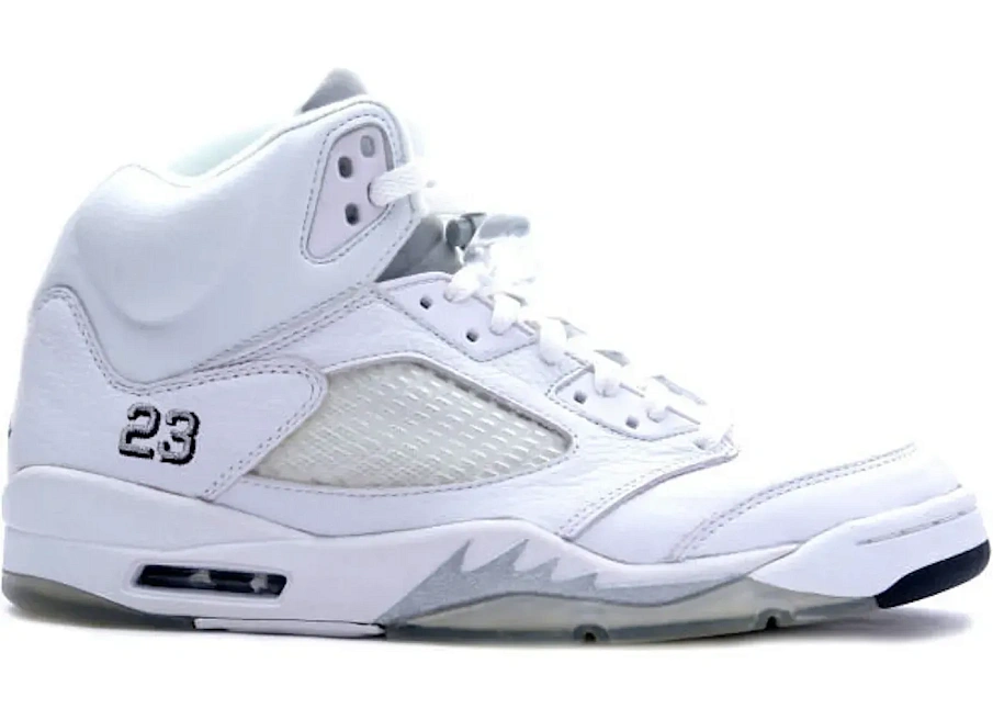 Фото № 1 с приближением к товару «‎Jordan 5 Retro Metallic White (2000)»
