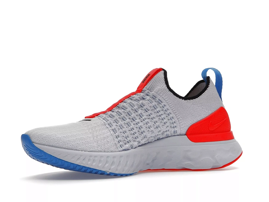 Фото № 3 с приближением к товару «‎Nike React Phantom Run Flyknit 2 Football Grey Bright Crimson »