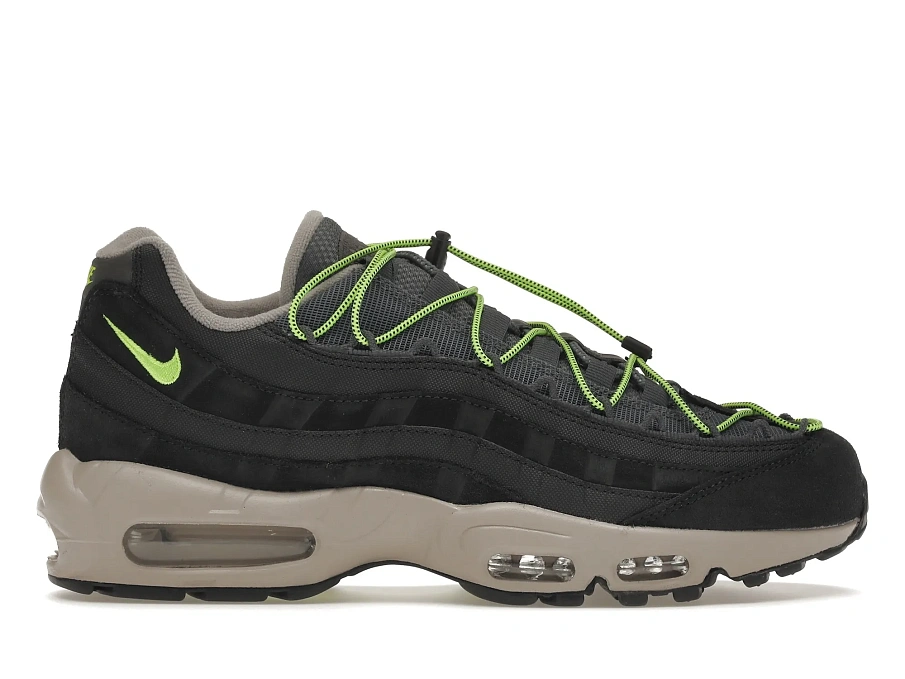 Фото № 1 с приближением к товару «‎Nike Air Max 95 Speed Lacing Off Noir Volt»