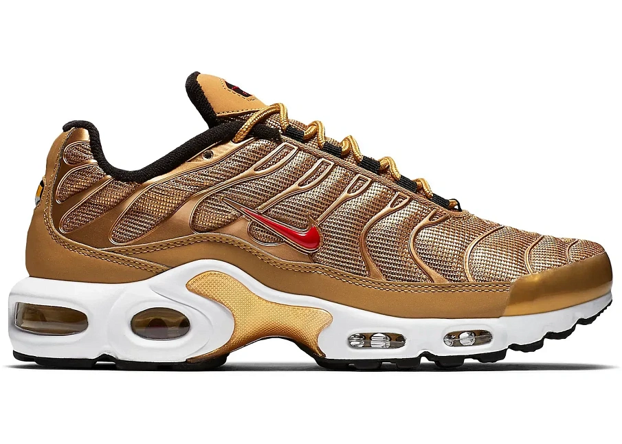 Фото № 1 с приближением к товару «‎Nike Air Max Plus Metallic Gold (2018) »