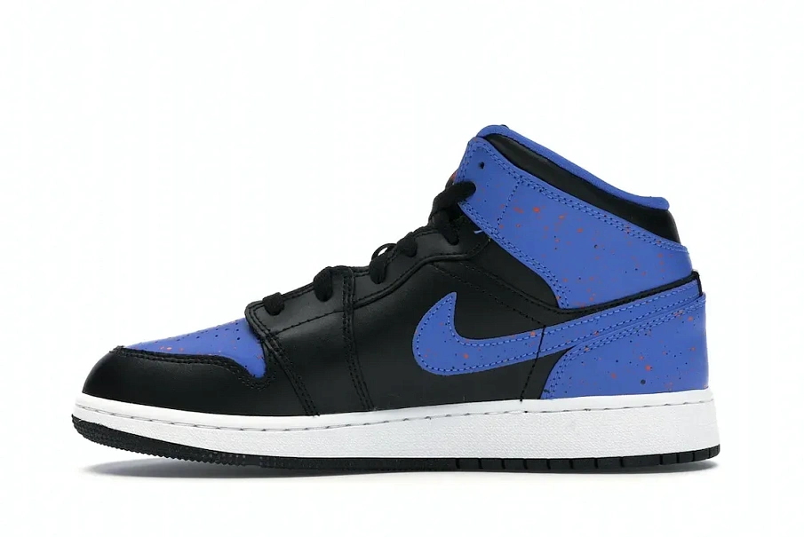 Фото № 3 с приближением к товару «‎Jordan 1 Mid Royal Paint Splatter »