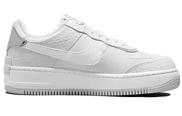 Nike Air Force 1 Shadow Low-Top Sneakers WhiteSilver - 2