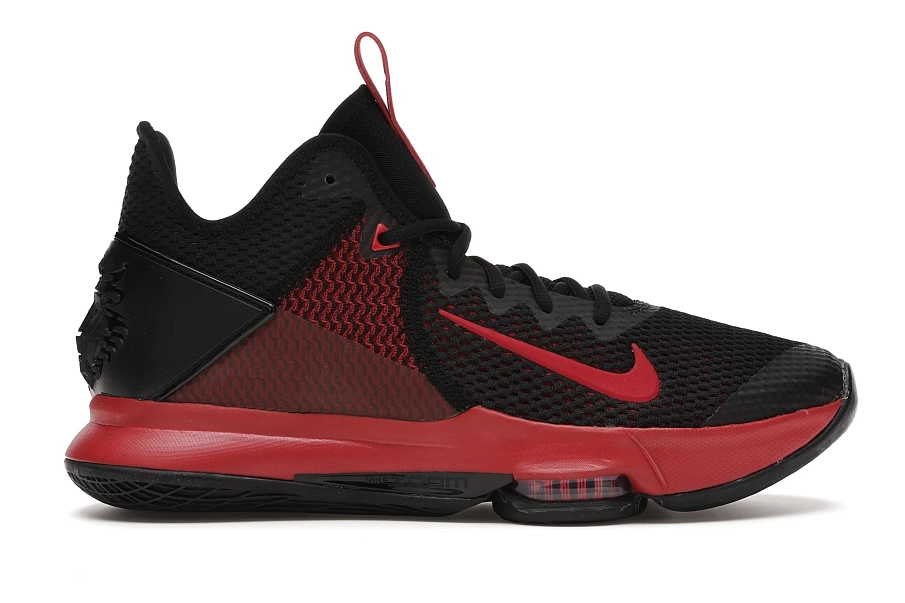 Фото № 1 с приближением к товару «‎LeBron Witness 4 Black Gym Red»