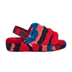 UGG Women's Fluff Yeah Slide Cali Collage - Red