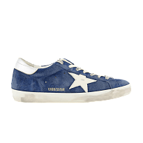 Фото № 1 с приближением к товару «‎Golden Goose Superstar Aviator Blue Cream Silver»