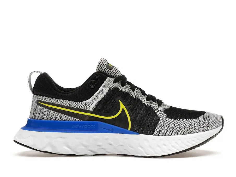 Фото № 1 с приближением к товару «‎Nike React Infinity Run Flyknit 2 Black White Racer Blue Cyber»