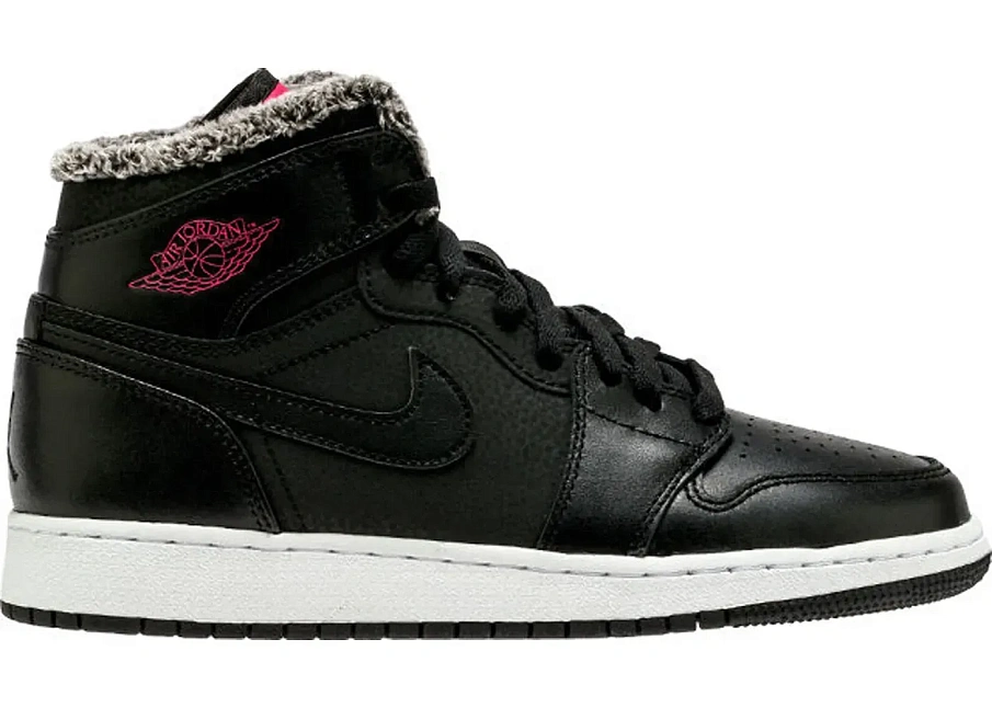 Фото № 1 с приближением к товару «‎Jordan 1 Retro High Fleece Black Pink »