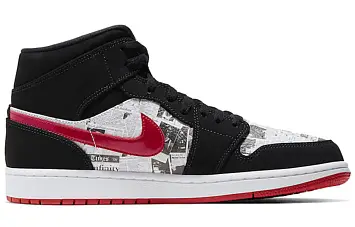 Air Jordan 1 Mid SE Newspaper 'Air Times' - 3