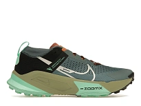 Фото № 1 с приближением к товару «‎Nike ZoomX Zegama Trail Light Slate Grey Glow Green Bone Black»