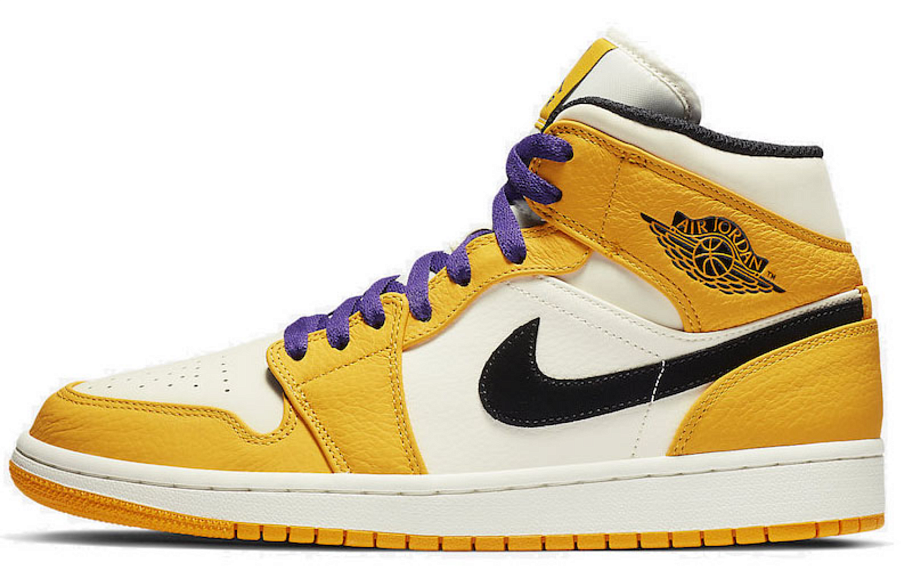 Фото № 1 с приближением к товару «‎Nike Air Jordan 1 Mid SE Lakers»