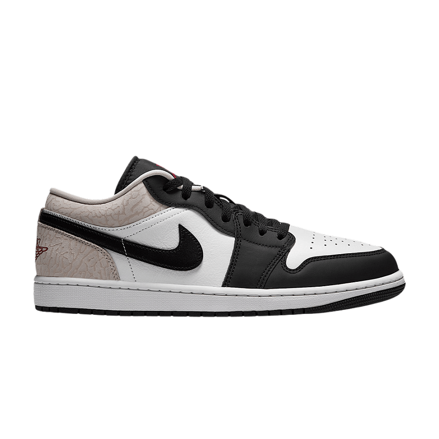 Фото № 1 с приближением к товару «‎Air Jordan 1 Low SE Black White Light Orewood Brown Team Red»