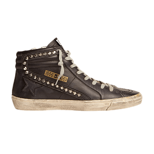 Golden Goose Women's Slide Sneaker Black Studded