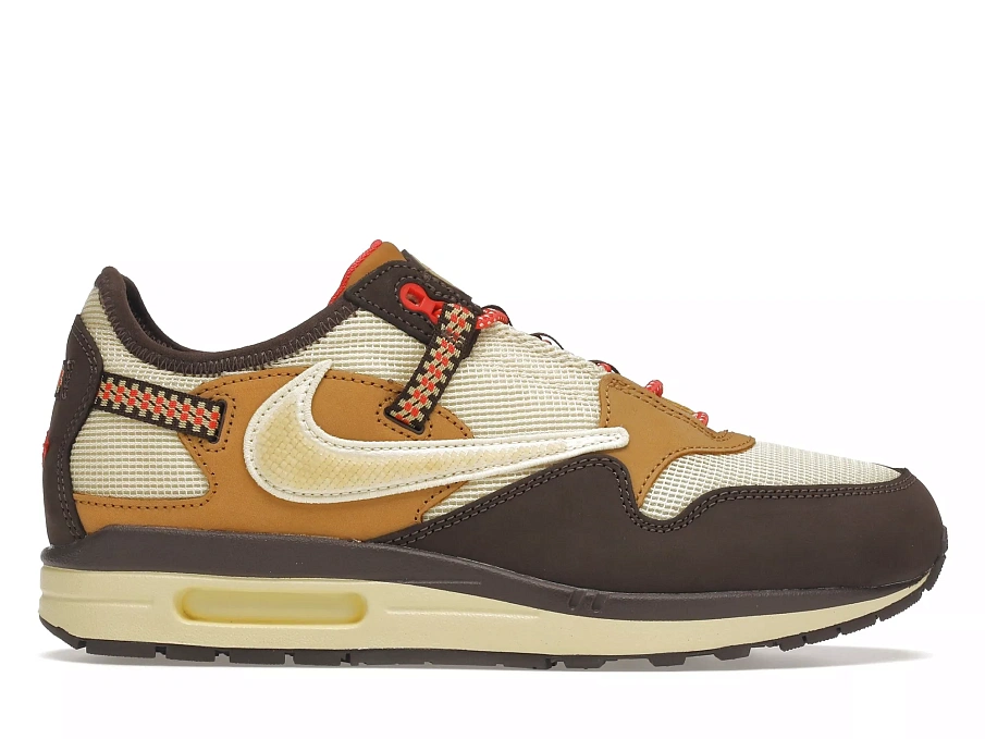 Фото № 1 с приближением к товару «‎Nike Air Max 1 Travis Scott Cactus Jack Baroque Brown»