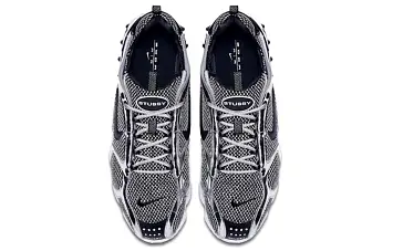 Stussy X Nike Air Zoom Spiridon Cg 2 Sports Casual Shoes Pure PlatinumBlack-White (CU1854-001) - 5