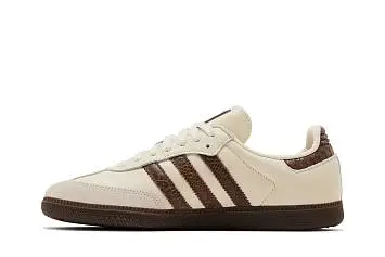 adidas Women's Samba OG Cream White Earth Strata Maroon - 4