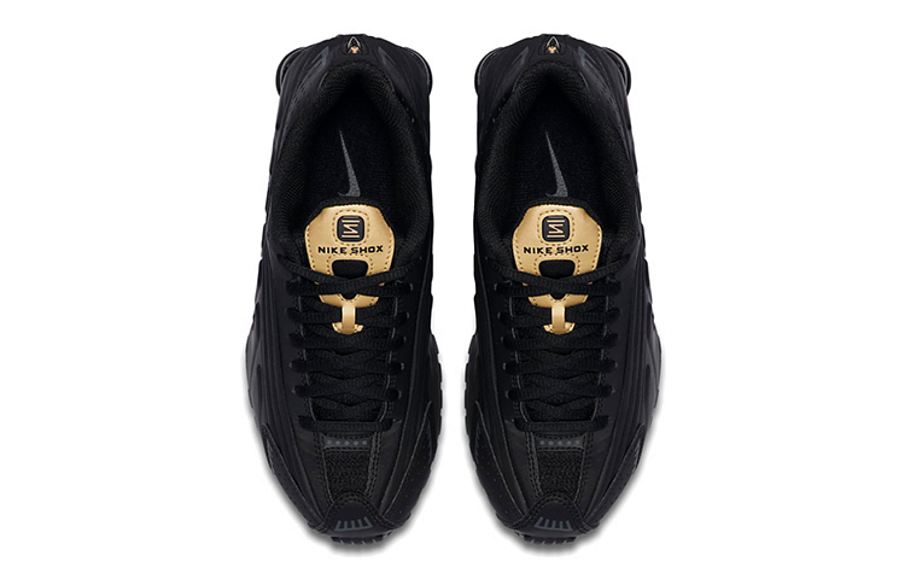Фото № 4 с приближением к товару «‎Nike Shox R4 GS 'Black Metallic Gold'»