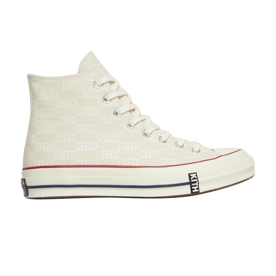 Фото № 1 с приближением к товару «‎Kith x Converse Chuck 70 Hi White Monogram»