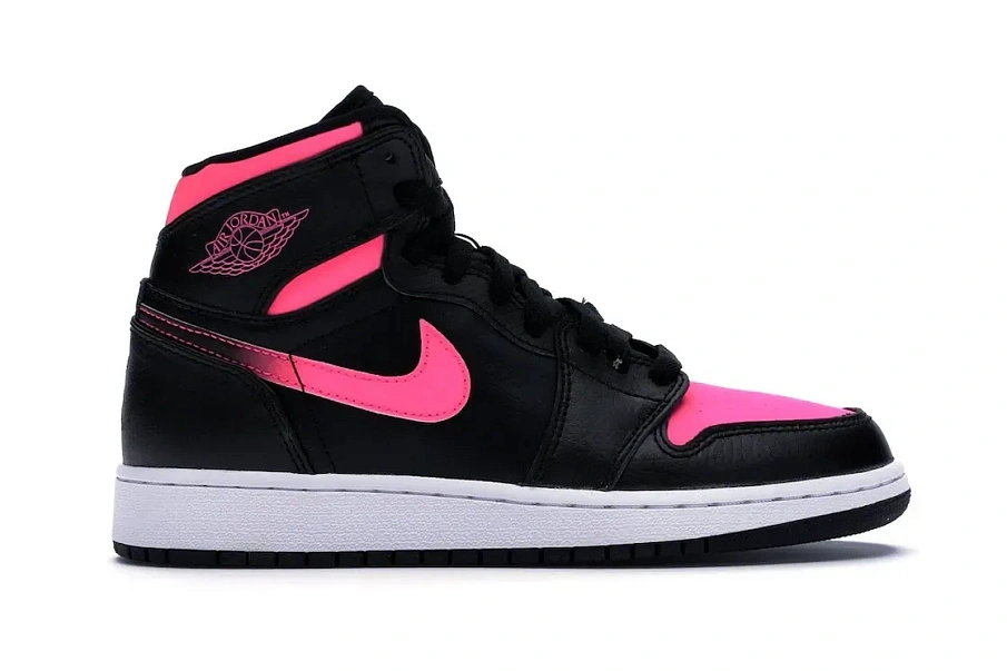 Фото № 1 с приближением к товару «‎Jordan 1 Retro High Black Hyper Pink »