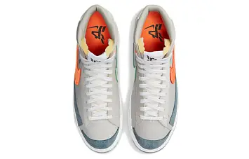 Nike Blazer Mid'77Vntg Skate shoes Green Orange Shanghai - 4