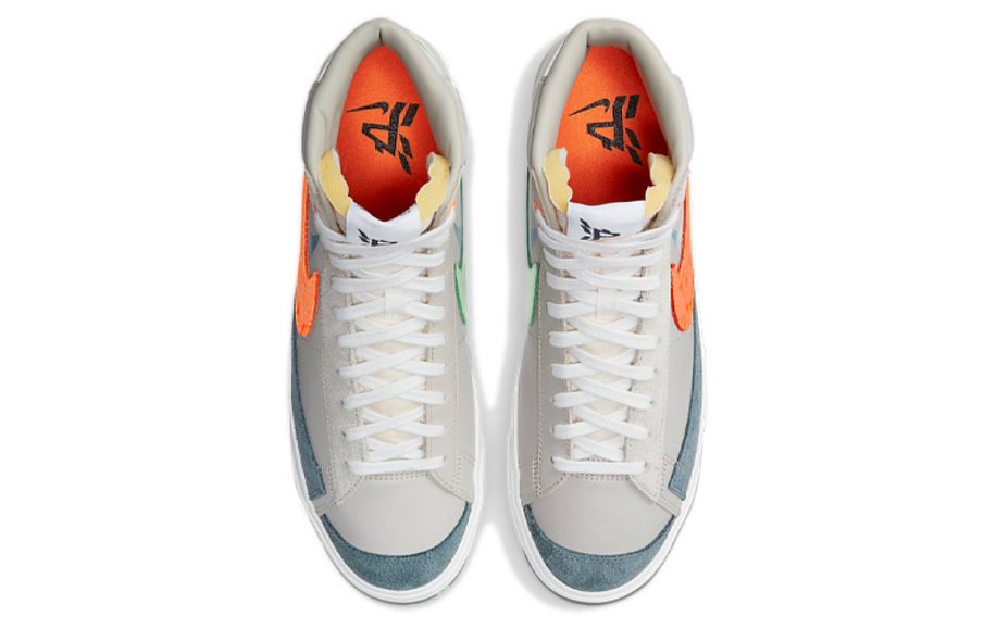 Фото № 4 с приближением к товару «‎Nike Blazer Mid'77Vntg Skate shoes Green Orange Shanghai»