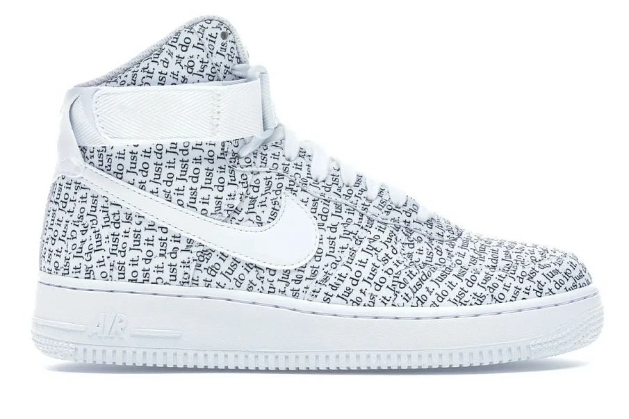 Фото № 1 с приближением к товару «‎Nike Air Force 1 High Just Do It Pack White »