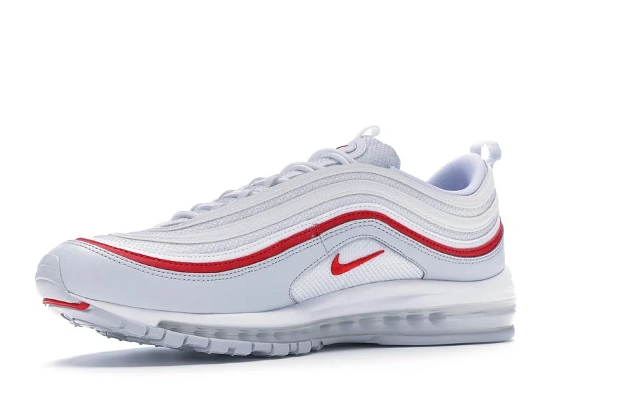 Фото № 2 с приближением к товару «‎Nike Air Max 97 White Pure Platinum University Red»