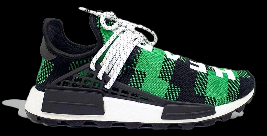Фото № 1 с приближением к товару «‎adidas NMD Hu Pharrell x BBC Green Plaid»