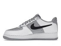 Фото № 3 с приближением к товару «‎Nike Air Force 1 Low Cut-Out White Grey Black Swoosh»
