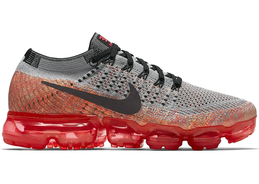Фото № 1 с приближением к товару «‎Nike Air VaporMax Wolf Grey Bright Crimson »