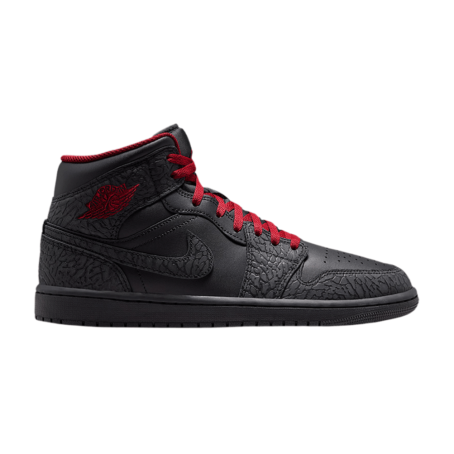 Фото № 1 с приближением к товару «‎Air Jordan 1 Mid SE Elephant Print Black Tough Red»