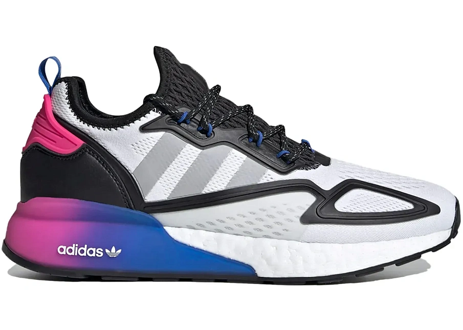 Фото № 1 с приближением к товару «‎adidas ZX 2K Boost White Multi Purple Pink»