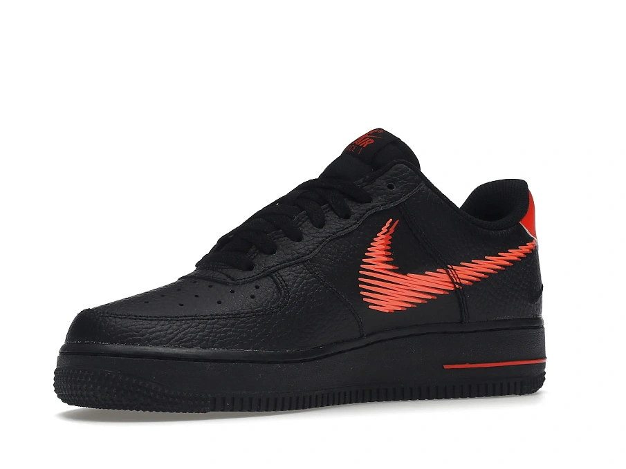 Фото № 3 с приближением к товару «‎Nike Air Force 1 Low Zig Zag Black Orange»