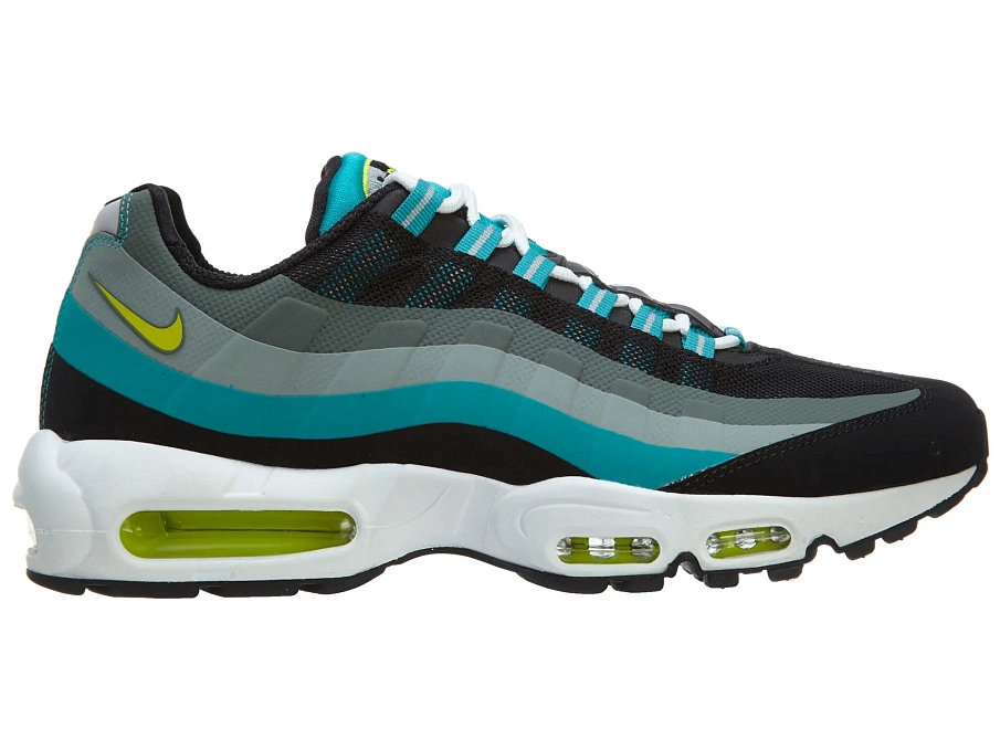 Фото № 1 с приближением к товару «‎Nike Air Max 95 No Sew Running Sneakers Black/Venom Green-Turbo Green»