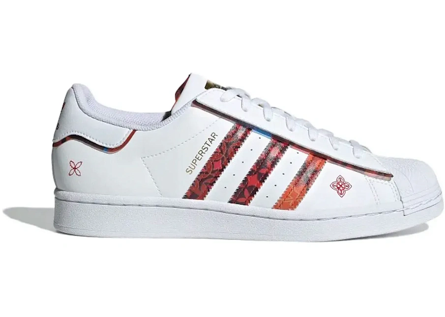 Фото № 1 с приближением к товару «‎adidas Superstar Lunar New Year White Red»
