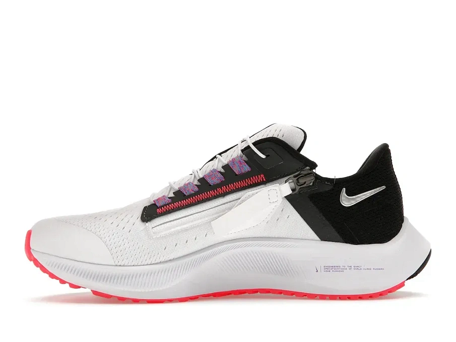 Фото № 3 с приближением к товару «‎Nike Air Zoom Pegasus 38 Flyease White Metallic Silver  (Wide)»
