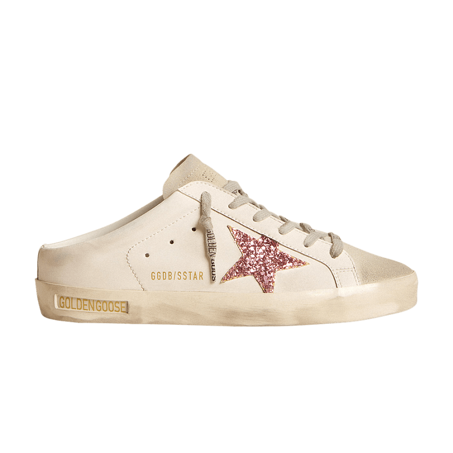 Фото № 1 с приближением к товару «‎Golden Goose Women's Superstar Sabot White Pink Glitter»