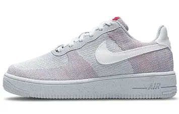 Nike Air Force 1 Crater Flyknit 'Wolf Grey' Wolf GreyWhitePure Platinum-Gym Red - 1