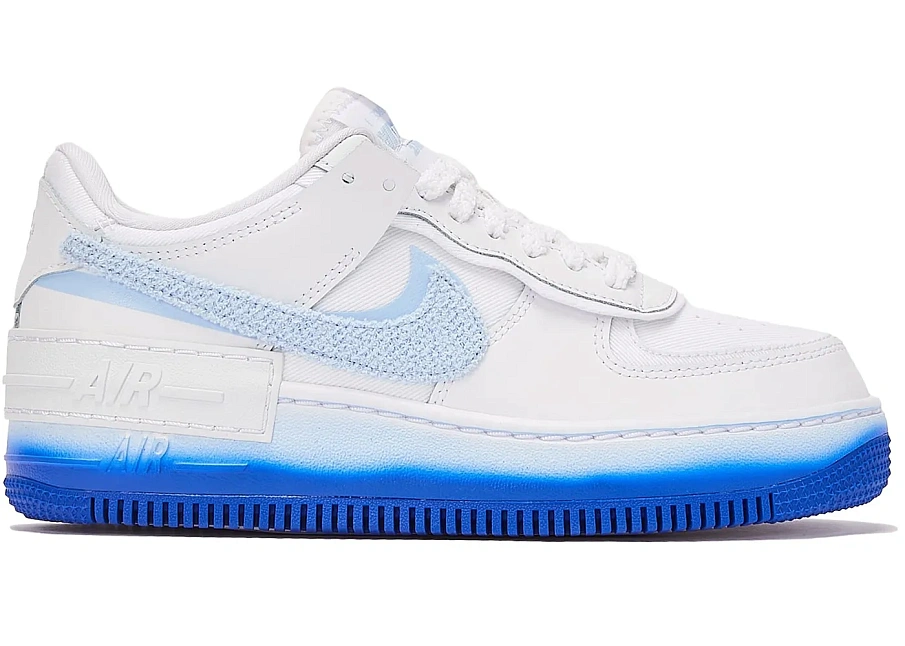 Фото № 1 с приближением к товару «‎Nike Air Force 1 Low Shadow Chenille Swoosh Blue Tint »