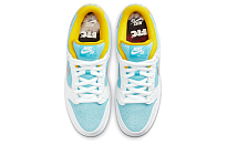 Фото № 4 с приближением к товару «‎FTC x Nike SB Dunk Low Pro QS Skate shoes Lagoon Pulse»