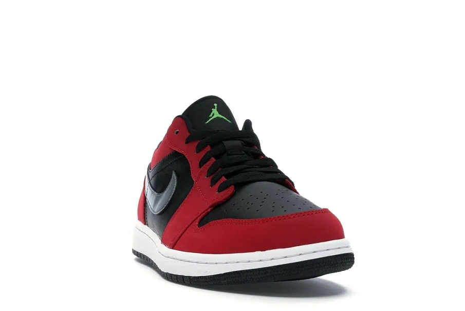 Фото № 2 с приближением к товару «‎Jordan 1 Low Black Green Pulse Gym Red»