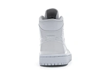 Фото № 4 с приближением к товару «‎Jordan 1 Mid Triple White Patent Swoosh »