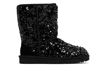UGG Women's Classic Short Chunky Sequin - Black - 2