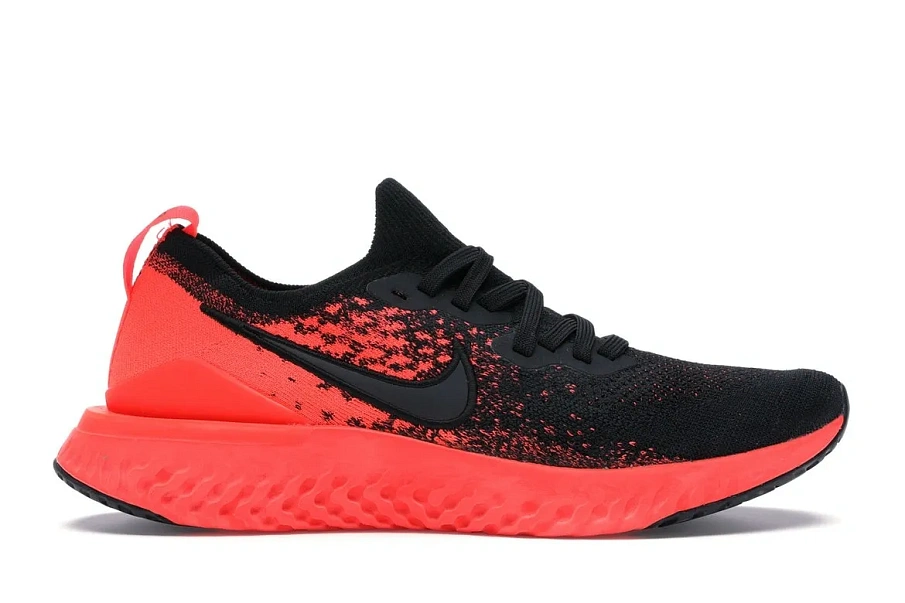 Фото № 1 с приближением к товару «‎Nike Epic React Flyknit 2 Black Bright Crimson Infrared»