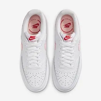 Nike Wmns Court Vision "Valentine's Day" Low-Top Sneakers WhitePink - 5