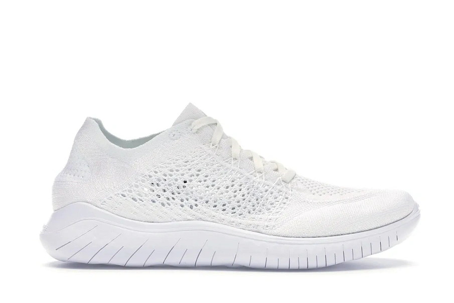 Фото № 1 с приближением к товару «‎Nike Free RN Flyknit 2018 Triple White»